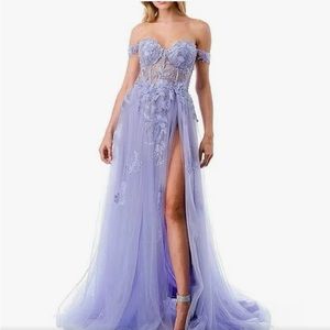 Elegant Lavender Prom Dress